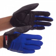 Велоперчатки із закритими пальцями MADBIKE SK-13, р-р M, синій
