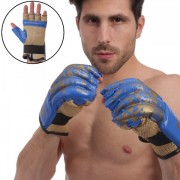 Снарядні рукавички шкіряні шингарти ZELART ZB-4226 р-р XL, синій