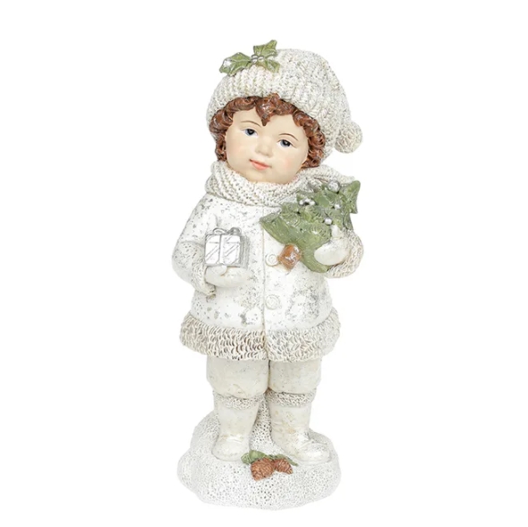 Фігурка новорічна Flora Хлопчик з ялинкою 20 см. 11737