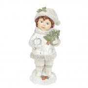 Фигурка новогодняя Flora Мальчик с елочкой 20 см. 11737
