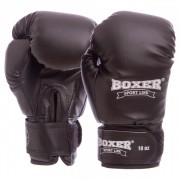 Перчатки боксерские Кожвинил на липучке BOXER 2022 Элит, р-р 14 черный