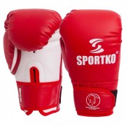 Перчатки боксерские Кожвинил на липучке SPORTKO PD-2 р-р 10 ,красный