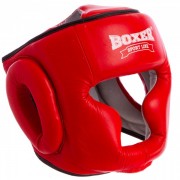 Шлем боксерский с полной защитой кожаный BOXER 2033 Элит р-р L красный