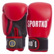 Перчатки боксерские профессиональные ФБУ SPORTKO кожаные UR SP-4705 ПК1 ,р-р 12 красный