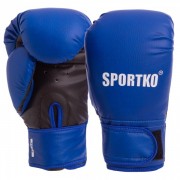 Перчатки боксерские Кожвинил на липучке SPORTKO PD-2 р-р 12 ,синий