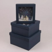 Комплект новорічних коробок для подарунків Flora 3 шт. 41788