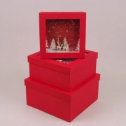 Комплект новогодних коробок для подарков Flora 3 шт. 41787
