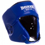 Шолом боксерський відкритий шкіряний BOXER 2029 р-р синій
