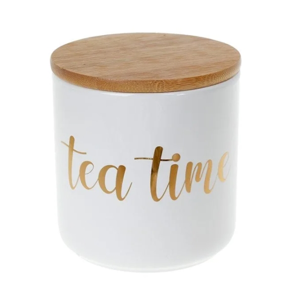 Банку фарфорова Flora Tea Time з бамбуковою кришкою 0,55 л. 32098