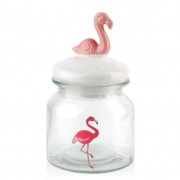 Банка стеклянная Flora для сыпучих Фламинго 0,6 л. 30626