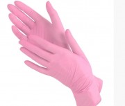 Рукавички нітрилові Medicom XS неопудрені текстуровані 50 пар Рожеві