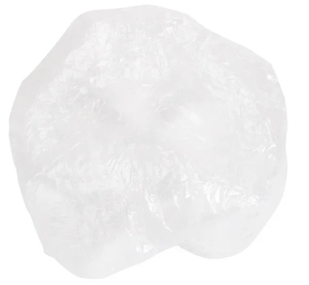 Шапочка одноразовая полиэтиленовая 50 шт с вшитой резинкой Белые