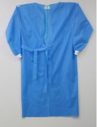 Халат хірургічний стерильний із трикотажною манжетою 30 щільність 140 см Блакитний