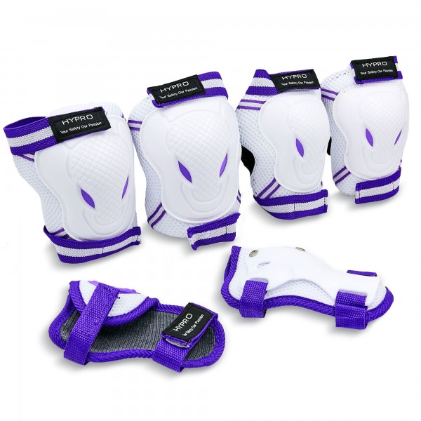 Защита детская наколенники, налокотники, перчатки HYPRO SK-6967 White