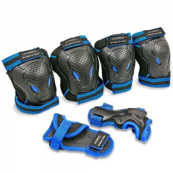 Защита детская наколенники, налокотники, перчатки HYPRO SK-6967 Blue