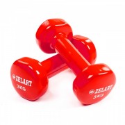 Гантели для фитнеса с виниловым покрытием Zelart Beauty TA-5225-3 Red
