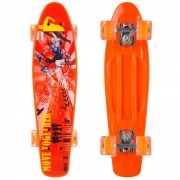 Скейтборд пластиковий Penny 22in зі світними колесами SK-881-5 Orange