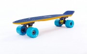 Скейтборд пластиковый Penny RUBBER SOFT TWIN FISH 22in двухцветная дека SK-410-10 Blue