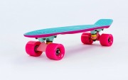 Скейтборд пластиковый Penny RUBBER SOFT TWIN FISH 22in двухцветная дека SK-410-4 Pink