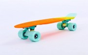 Скейтборд пластиковый Penny RUBBER SOFT FISH 22in полосатая дека SK-412-3 Orange