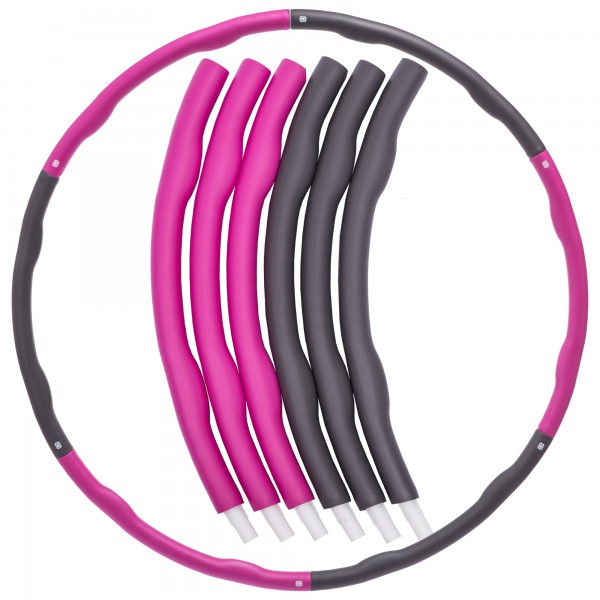 Обруч складной Хула Хуп Hula Hoop двухцветный мягкий K610  Pink