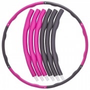 Обруч складаний Хула Хуп Hula Hoop двоколірний м'який K610 Pink