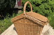 Плетеная корзина-пикник из лозы