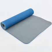 Коврик для фитнеса и йоги TPE+TC 6мм двухслойный SP-Planeta FI-3046 Dark Blue