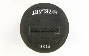 М'яч для кросфіту набивний в кевларовій оболонці 3кг Zelart WALL BALL FI-7224-3 Black