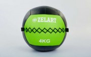 Мяч волбол для кроссфита и фитнеса 4кг Zelart WALL BALL FI-5168-4 Green