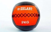 Мяч волбол для кроссфита и фитнеса 9кг Zelart WALL BALL FI-5168-9 Red