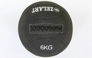 М'яч для кросфіту набивний в кевларовій оболонці 6кг Zelart WALL BALL FI-7224-6 Black
