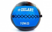 Мяч волбол для кроссфита и фитнеса 10кг Zelart WALL BALL FI-5168-10 Blue