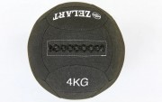 М'яч для кросфіту набивний в кевларовій оболонці 4кг Zelart WALL BALL FI-7224-4 Black