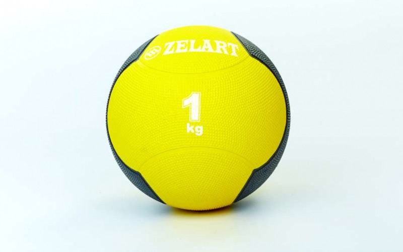 М'яч медичний медбол Zelart Medicine Ball FI-5121-1 1кг Yellow