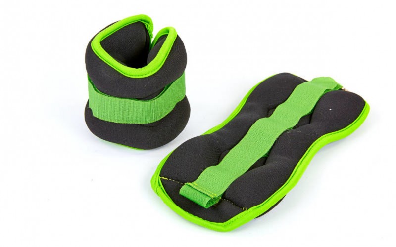 Утяжелители-манжеты для рук и ног FI-7208-2 (2 x 1кг) Green