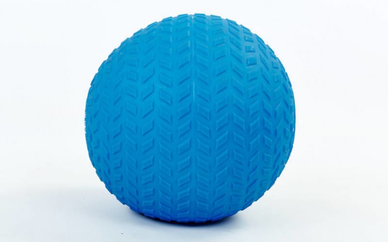 М'яч набивний слембол для кросфіту рифлений Record SLAM BALL FI-5729-6 6кг Blue