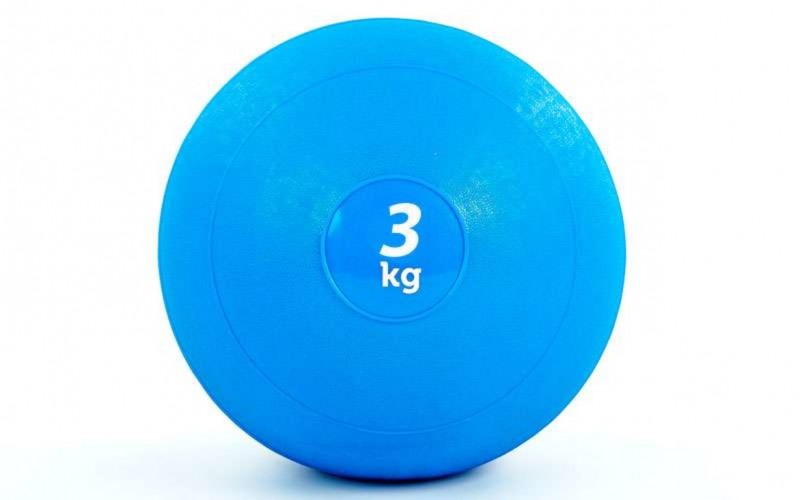 Мяч набивной слэмбол для кроссфита Record SLAM BALL FI-5165-3 3кг Blue