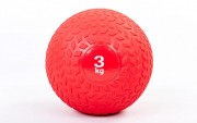 М'яч набивний слембол для кросфіту рифлений Record SLAM BALL FI-5729-3 3кг Red