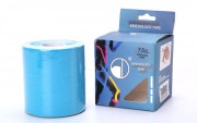 Кинезио тейп в рулоне 7,5см х 5м (Kinesio tape) эластичный пластырь BC-4863-7,5 Blue
