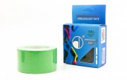 Кінезіо тейп у рулоні 3,8см х 5м (Kinesio tape) еластичний пластир BC-4863-3,8 Green