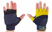 Рукавички для важкої атлетики шкіряні Zelart Gel Tech BC-3611 Yellow