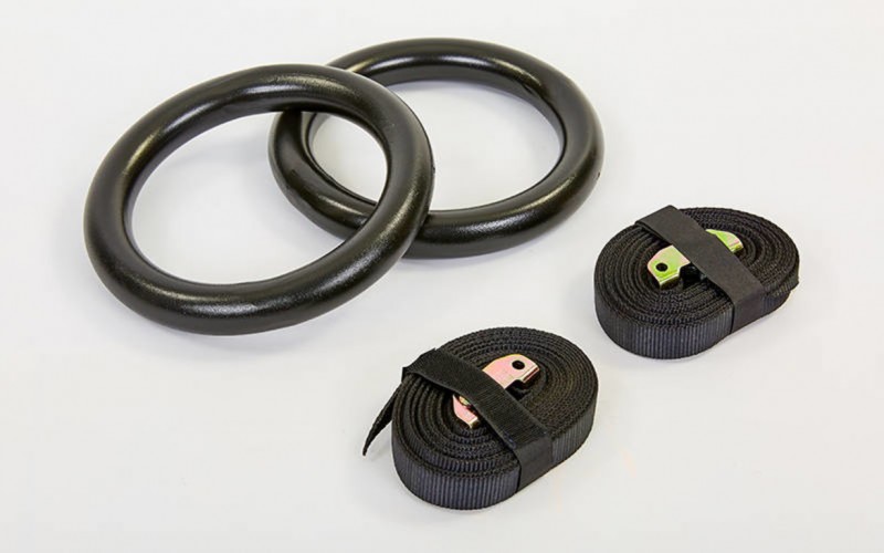 Кольца гимнастические для Кроссфита FI-928 Black