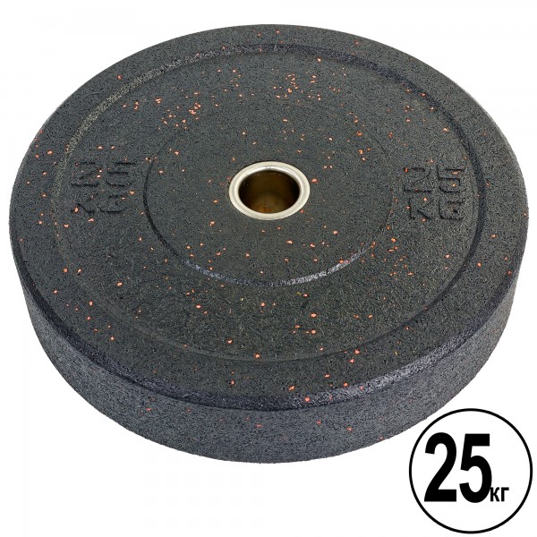 Бамперные диски для кроссфита Bumper Plates d-51мм Record RAGGY ТА-5126-25 25кг