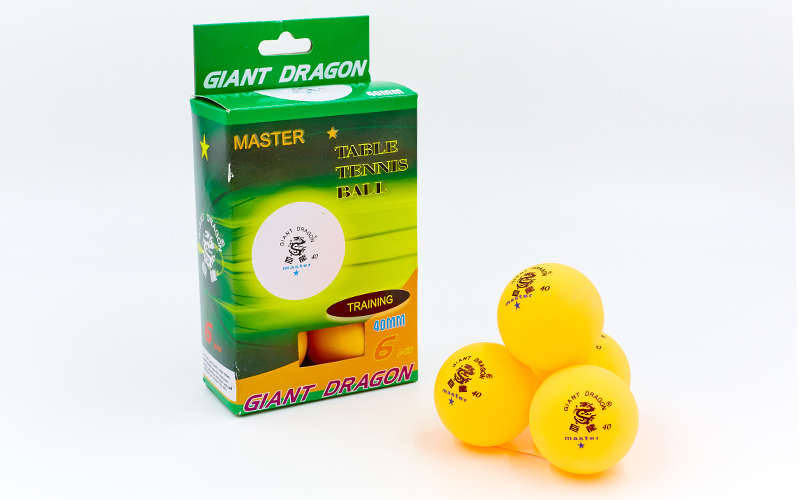 Набір м'ячів для настільного тенісу GIANT MT-5693 Жовтий