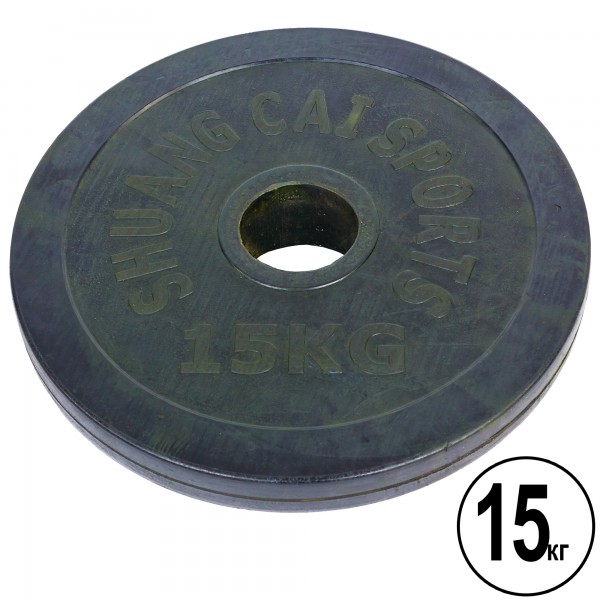 Блины (диски) обрезиненные d-52мм Shuang Cai Sports ТА-1448 15кг