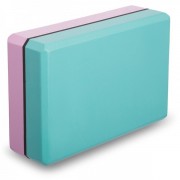 Блок для йоги двухцветный FI-1713 Azure/Pink