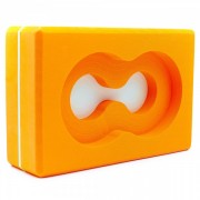 Блок для йоги (кирпич для йоги) с отверстием Record FI-5163 Orange