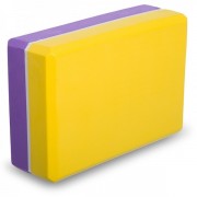 Блок для йоги двухцветный FI-1713 Yellow/Violet