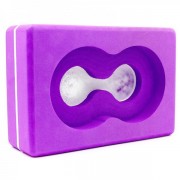Блок для йоги (кирпич для йоги) с отверстием Record FI-5163 Violet